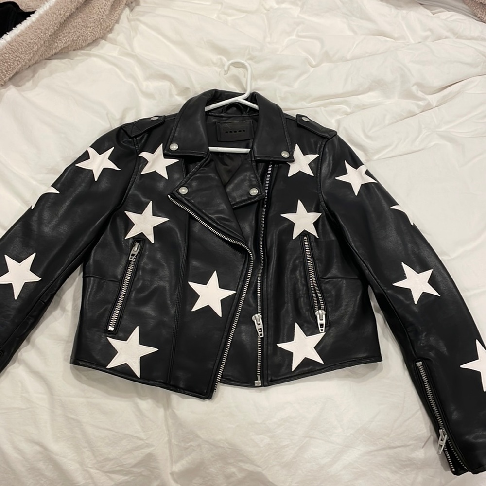 Blank NYC star leather jacket
